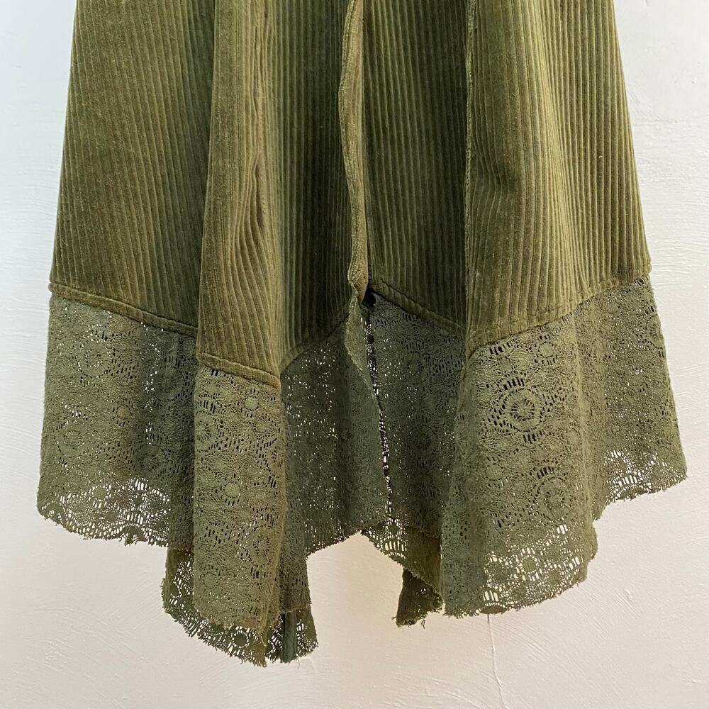 Free People Drippy Lace-Up Cord Duster - Martini - Size Small - Picture 7 of 12
